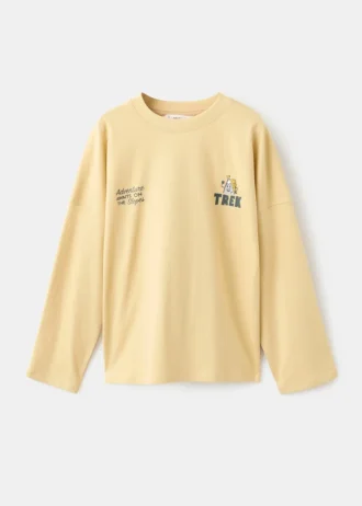 Bedrucktes T-Shirt aus Baumwollmischung