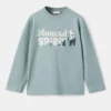 Bedrucktes T-Shirt aus Baumwollmischung Bedrucktes T-Shirt aus Baumwollmischung