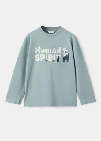 Bedrucktes T-Shirt aus Baumwollmischung