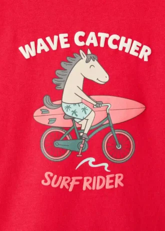 Bedrucktes T-Shirt aus Baumwollmischung