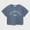 Bedrucktes T-Shirt aus Baumwollmischung