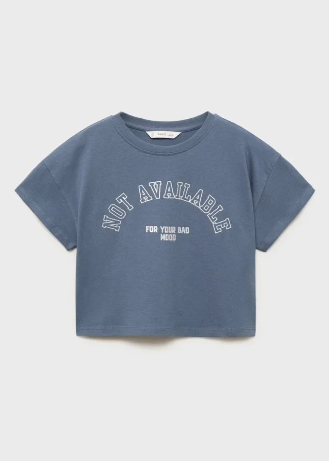 Bedrucktes T-Shirt aus Baumwollmischung