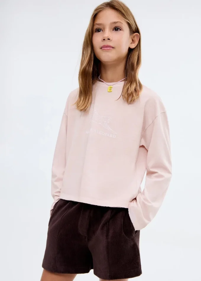 Bedrucktes T-Shirt aus Baumwollmischung