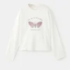 Bedrucktes T-Shirt aus Baumwollmischung