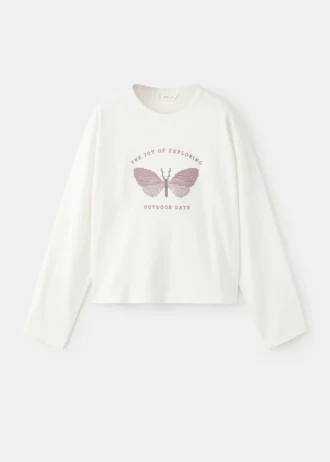 Bedrucktes T-Shirt aus Baumwollmischung