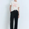 Bedrucktes T-Shirt aus Baumwollmischung