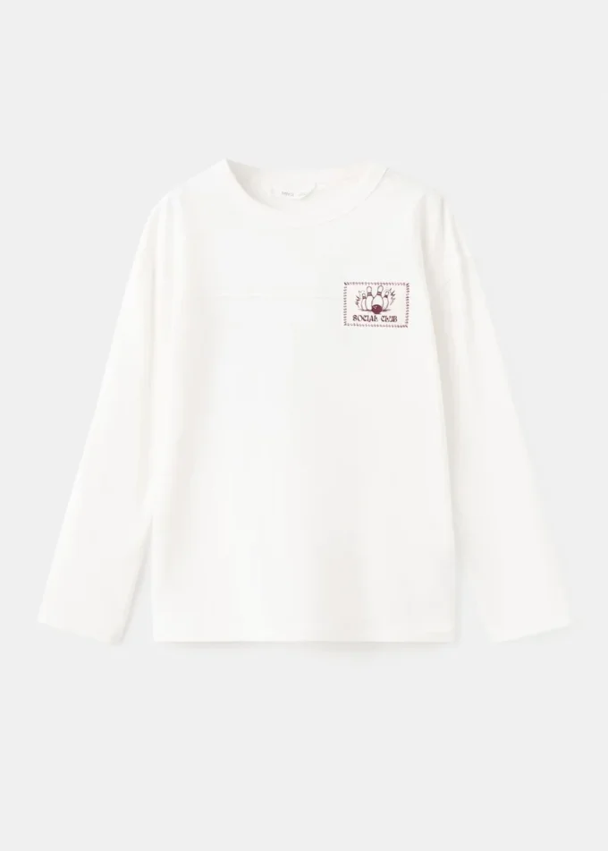 Bedrucktes T-Shirt aus Baumwollmischung