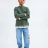 Bedrucktes T-Shirt aus Baumwollmischung Bedrucktes T-Shirt aus Baumwollmischung
