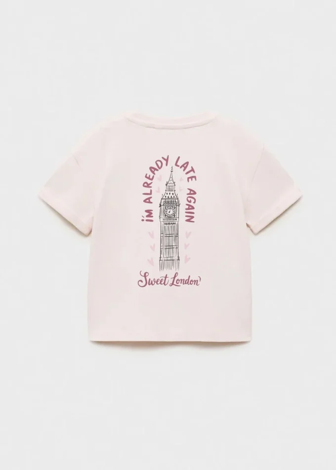 Bedrucktes T-Shirt aus Baumwollmischung