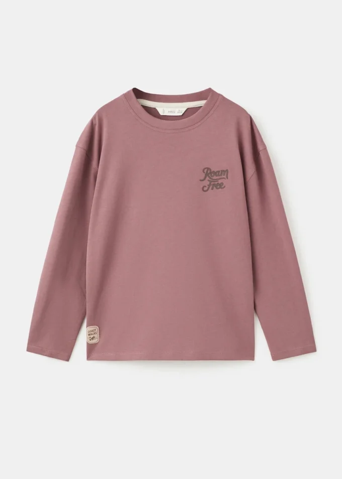 Bedrucktes T-Shirt aus Baumwollmischung Bedrucktes T-Shirt aus Baumwollmischung