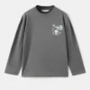 Bedrucktes T-Shirt aus Baumwollmischung Bedrucktes T-Shirt aus Baumwollmischung