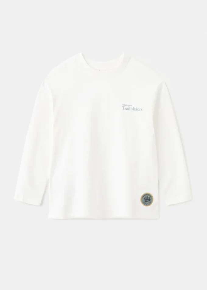 Bedrucktes T-Shirt aus Baumwollmischung Bedrucktes T-Shirt aus Baumwollmischung