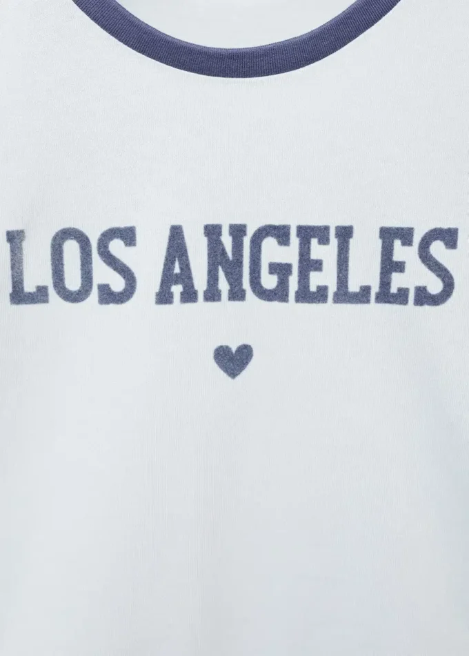 Bedrucktes T-Shirt aus Baumwollmischung
