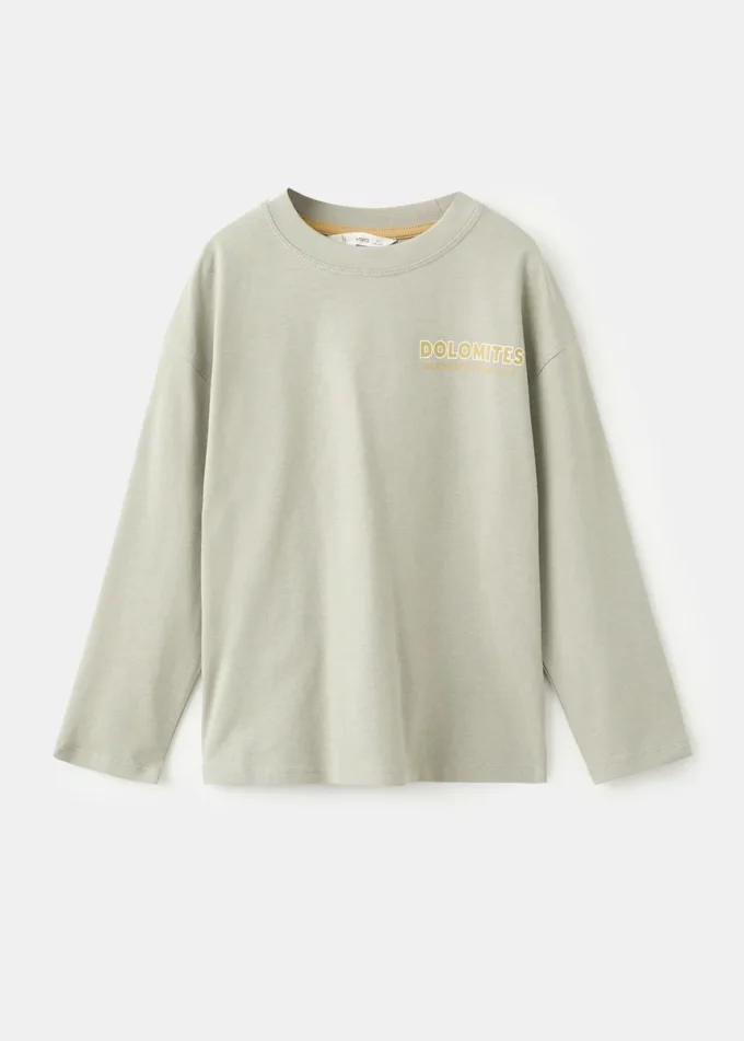 Bedrucktes T-Shirt aus Baumwollmischung Bedrucktes T-Shirt aus Baumwollmischung