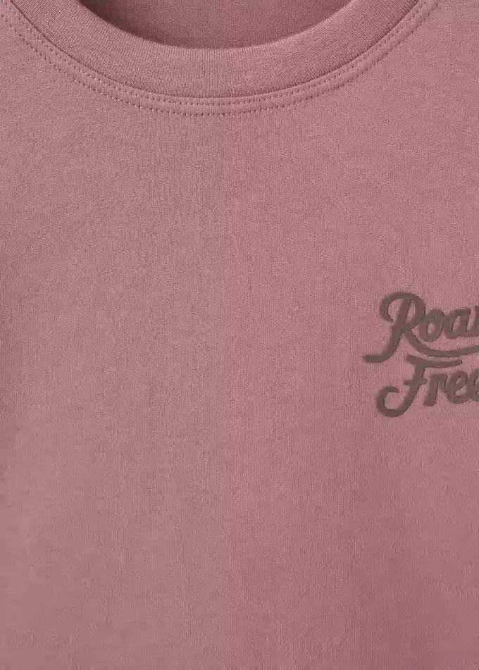 Bedrucktes T-Shirt aus Baumwollmischung Bedrucktes T-Shirt aus Baumwollmischung