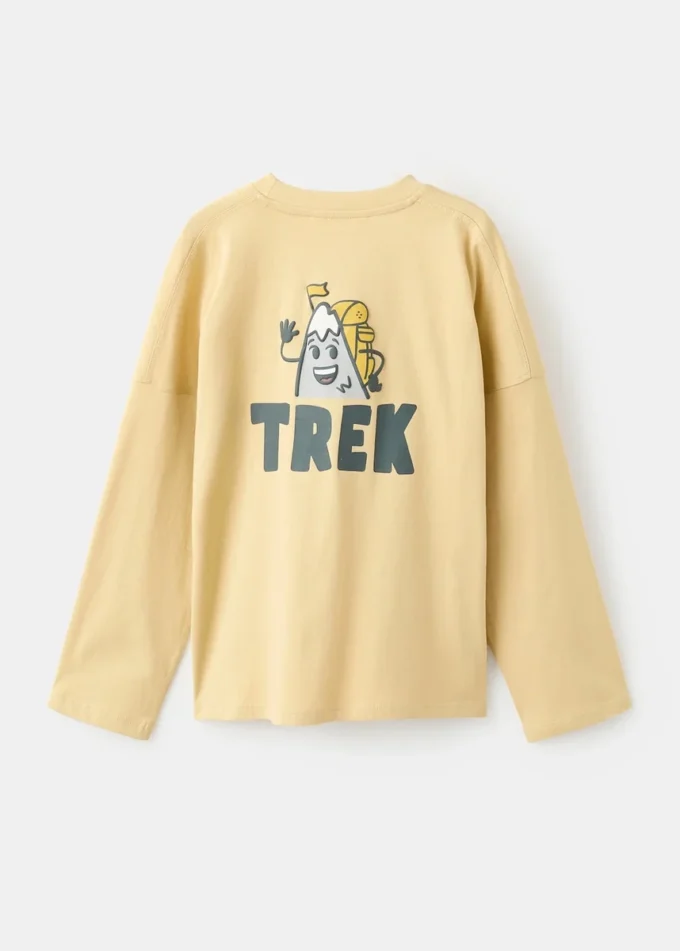 Bedrucktes T-Shirt aus Baumwollmischung Bedrucktes T-Shirt aus Baumwollmischung