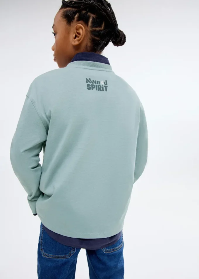 Bedrucktes T-Shirt aus Baumwollmischung Bedrucktes T-Shirt aus Baumwollmischung