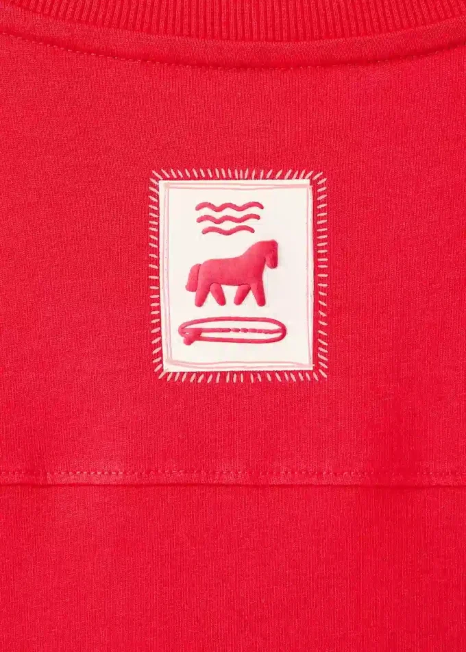 Bedrucktes T-Shirt aus Baumwollmischung Bedrucktes T-Shirt aus Baumwollmischung