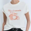 Bedrucktes T-Shirt aus Baumwollmischung