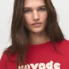 Bedrucktes T-Shirt aus Baumwollmischung
