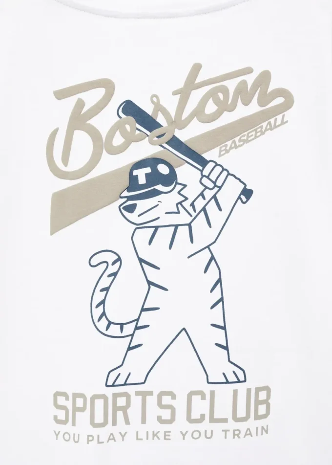 Bedrucktes T-Shirt aus Baumwollmischung