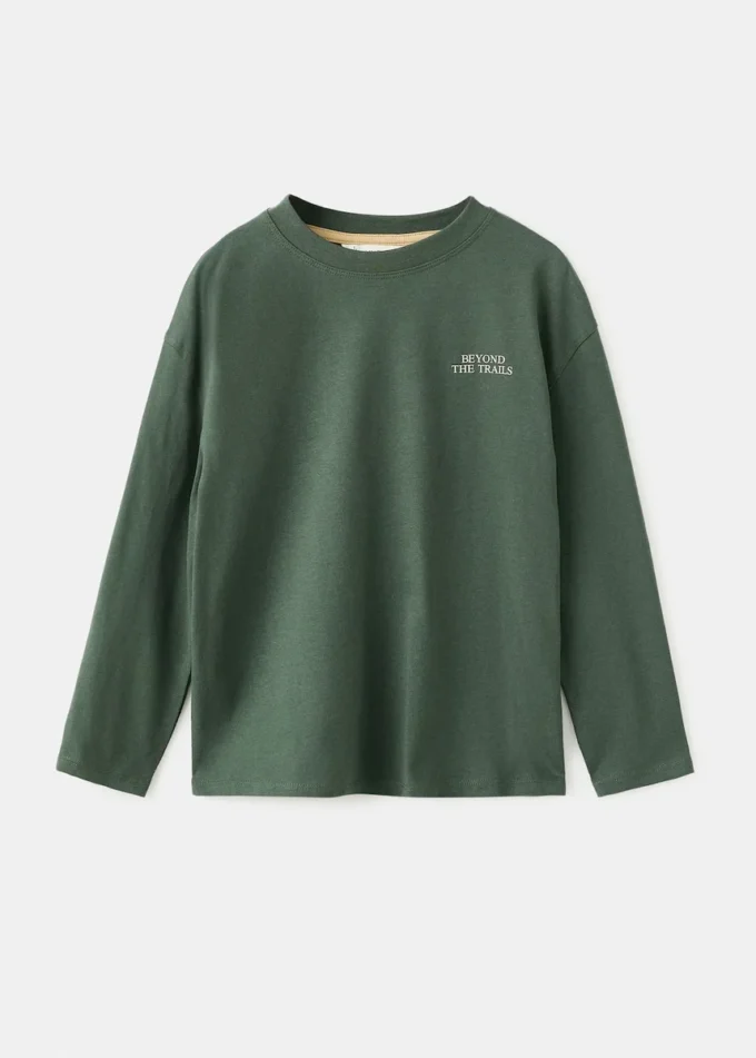 Bedrucktes T-Shirt aus Baumwollmischung Bedrucktes T-Shirt aus Baumwollmischung