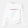Bedrucktes T-Shirt mit Rüschen