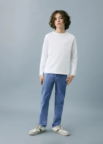 Bequeme Jeans mit Kordelzug