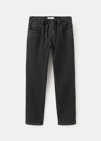 Bequeme Jeans mit Kordelzug