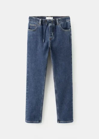 Bequeme Jeans mit Kordelzug