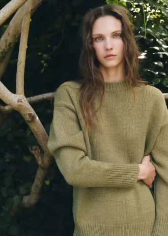 Übergroßer Grobstrickpullover
