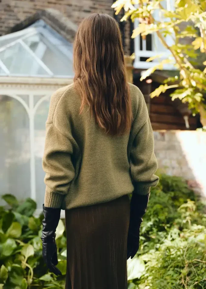 Übergroßer Grobstrickpullover