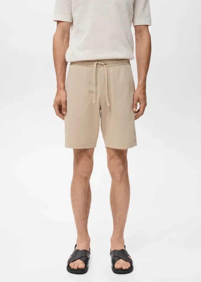Bermudashorts aus 100 % Baumwolle mit Kordelzug Bermudashorts aus 100 % Baumwolle mit Kordelzug