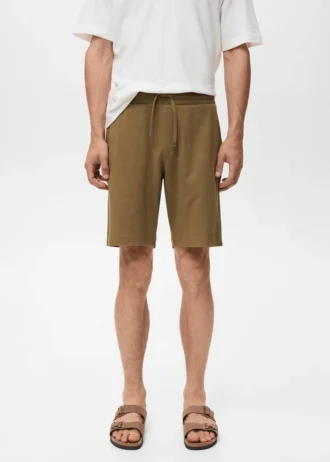 Bermudashorts aus 100 % Baumwolle mit Kordelzug