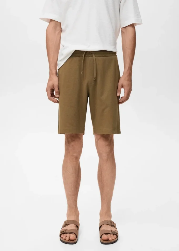 Bermudashorts aus 100 % Baumwolle mit Kordelzug Bermudashorts aus 100 % Baumwolle mit Kordelzug