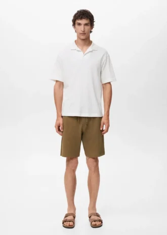 Bermudashorts aus 100 % Baumwolle mit Kordelzug