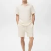 Bermudashorts aus Baumwoll-Seersucker mit Kordelzug