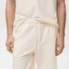 Bermudashorts aus Baumwoll-Seersucker mit Kordelzug