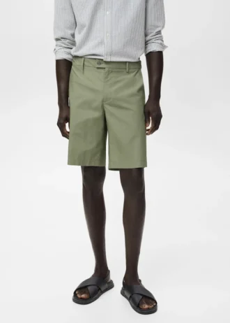 Bermudashorts aus Baumwolle mit elastischem Innenbund