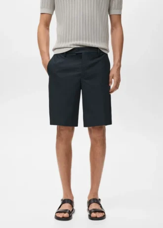 Bermudashorts aus Baumwolle mit elastischem Innenbund