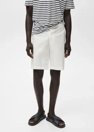 Bermudashorts aus Baumwolle mit elastischem Innenbund