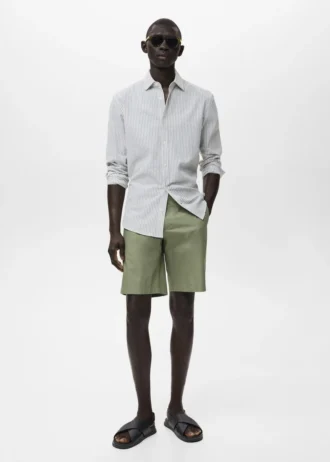 Bermudashorts aus Baumwolle mit elastischem Innenbund