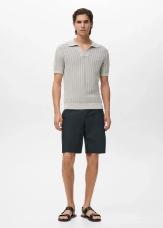 Bermudashorts aus Baumwolle mit elastischem Innenbund