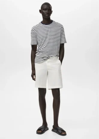 Bermudashorts aus Baumwolle mit elastischem Innenbund