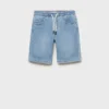Bermudashorts aus Denim mit Kordelzug Bermudashorts aus Denim mit Kordelzug