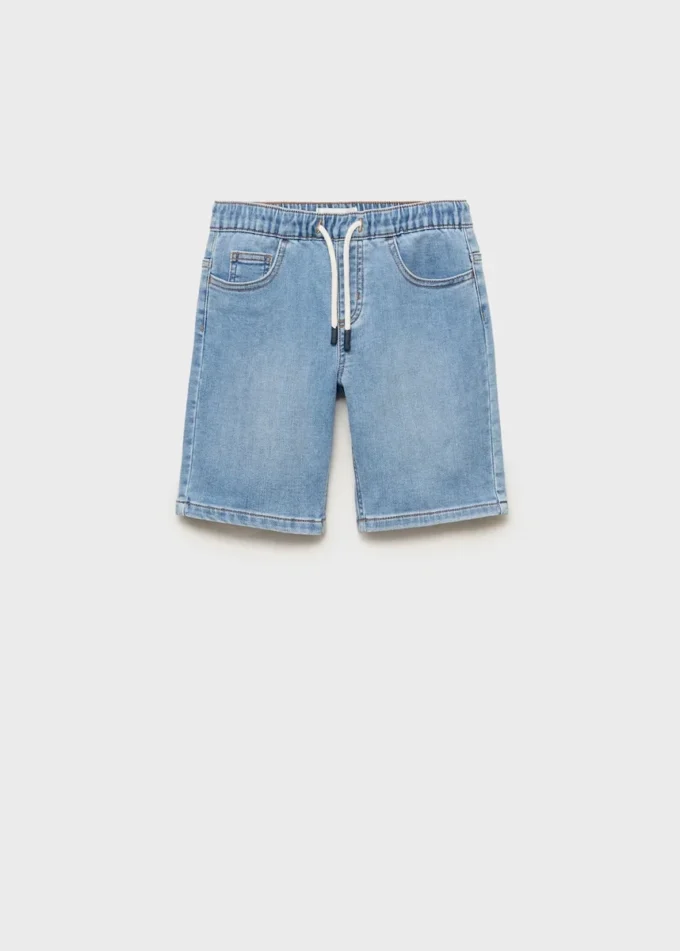 Bermudashorts aus Denim mit Kordelzug Bermudashorts aus Denim mit Kordelzug