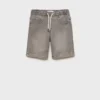 Bermudashorts aus Denim mit Kordelzug