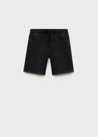 Bermudashorts aus Denim mit Kordelzug