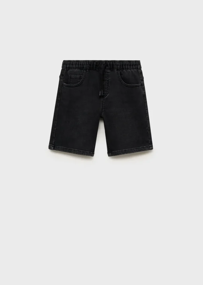 Bermudashorts aus Denim mit Kordelzug Bermudashorts aus Denim mit Kordelzug