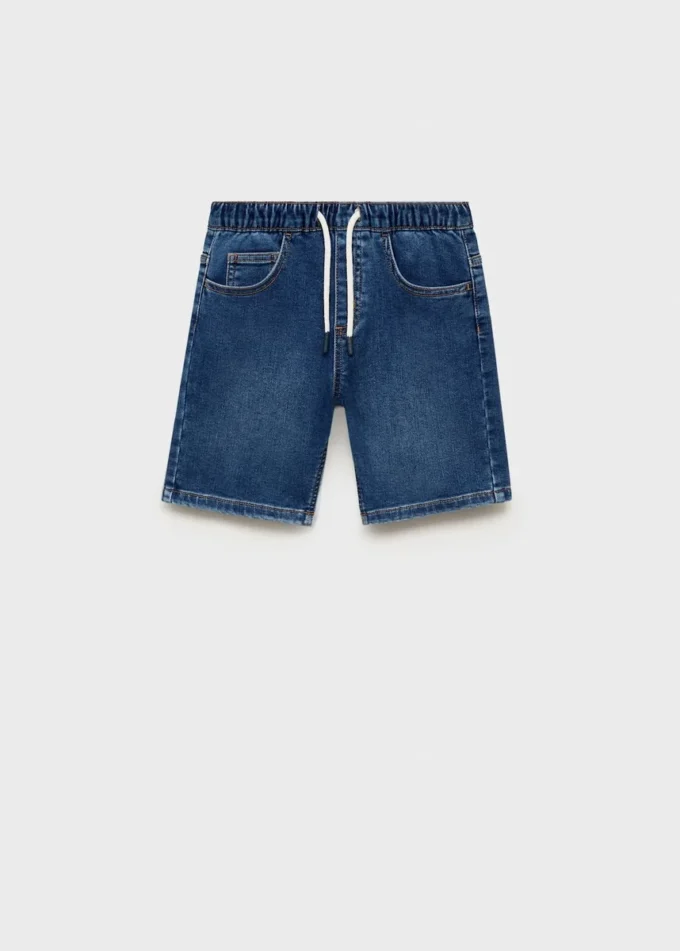 Bermudashorts aus Denim mit Kordelzug Bermudashorts aus Denim mit Kordelzug